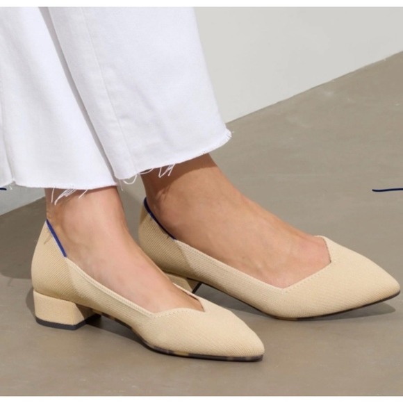 Rothy's The High Point Heels in Sandstone Tan Size Womens 9 Shoes $169 MSRP - Picture 1 of 8